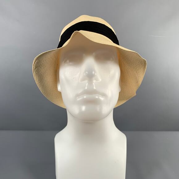 MONTECRISTI Beige Natural Woven Straw Hats - Picture 2 of 7